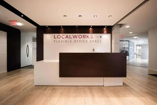 Reception area and business mailing address at LocalWorks Hoffman Estates, IL